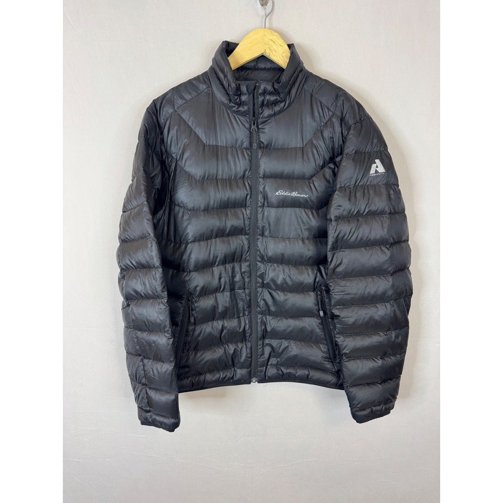 Eddie Bauer First Ascent EB800 Down Jacket Mens Small Black Puffer 800 Fill